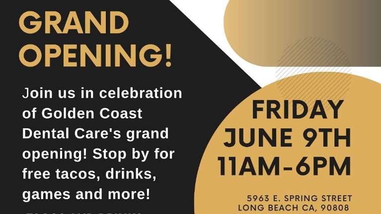 Golden Coast Dental Care Grand opening sign