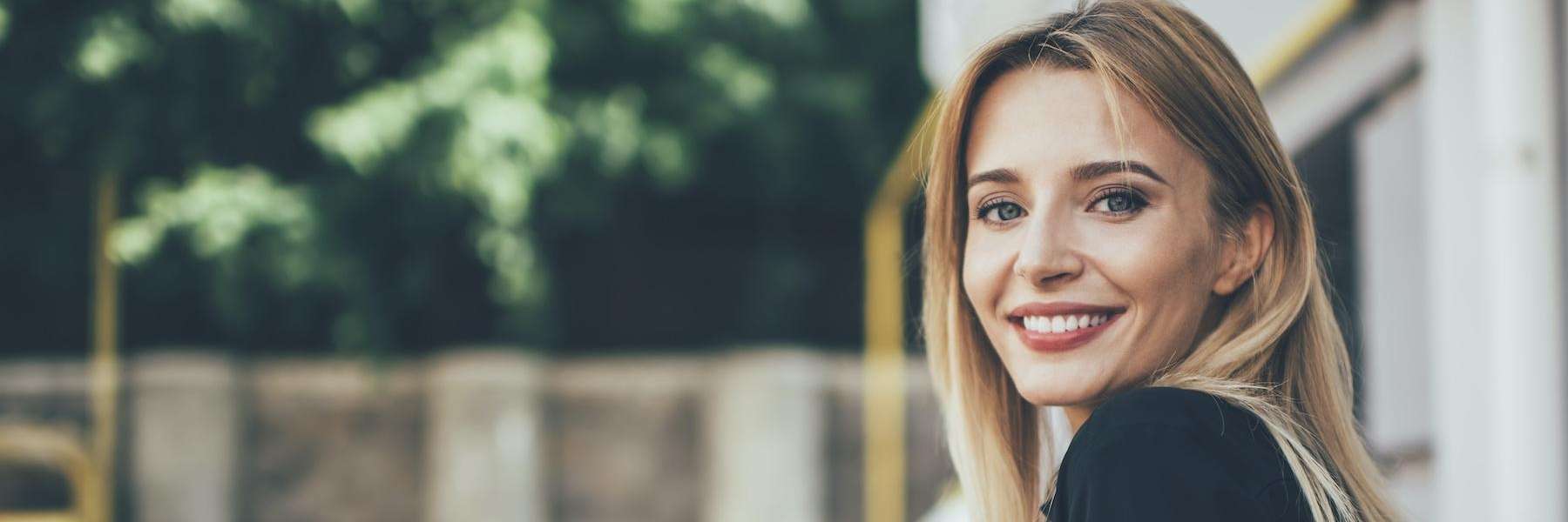 girl getting teeth whitening long beach ca